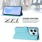 For Infinix Hot 40 4G Skin Feel Solid Color Leather Phone Case with Lanyard(Sky Blue) - 3