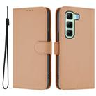 For Infinix Hot 50 4G Skin Feel Solid Color Leather Phone Case with Lanyard(Nude) - 2