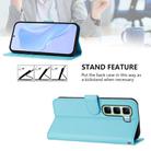 For Infinix Hot 50 4G Skin Feel Solid Color Leather Phone Case with Lanyard(Sky Blue) - 3