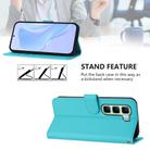 For Infinix Hot 50 4G Skin Feel Solid Color Leather Phone Case with Lanyard(Lake Blue) - 3
