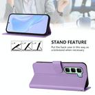 For Infinix Hot 50 5G Skin Feel Solid Color Leather Phone Case with Lanyard(Lavender Purple) - 3