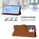 For Infinix Hot 50i 5G / Smart 9 4G Skin Feel Solid Color Leather Phone Case with Lanyard(Brown) - 3