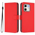 For Infinix Hot 50i 5G / Smart 9 4G Skin Feel Solid Color Leather Phone Case with Lanyard(Red) - 2