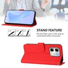 For Infinix Hot 50i 5G / Smart 9 4G Skin Feel Solid Color Leather Phone Case with Lanyard(Red) - 3