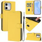 For Infinix Hot 50i 5G / Smart 9 4G Skin Feel Solid Color Leather Phone Case with Lanyard(Lemon Yellow) - 1