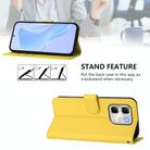 For Infinix Hot 50i 5G / Smart 9 4G Skin Feel Solid Color Leather Phone Case with Lanyard(Lemon Yellow) - 3