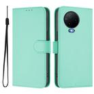 For Infinix Note 12 2023 4G Skin Feel Solid Color Leather Phone Case with Lanyard(Mint Green) - 2