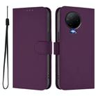 For Infinix Note 12 2023 4G Skin Feel Solid Color Leather Phone Case with Lanyard(Violet) - 2