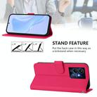 For Infinix Note 12 Pro 5G Skin Feel Solid Color Leather Phone Case with Lanyard(Rose Red) - 3
