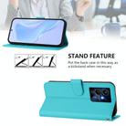 For Infinix Note 12 Pro 5G Skin Feel Solid Color Leather Phone Case with Lanyard(Lake Blue) - 3