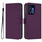 For Infinix Note 12 Pro 5G Skin Feel Solid Color Leather Phone Case with Lanyard(Violet) - 2