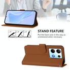 For Infinix Note 30 4G / 5G Skin Feel Solid Color Leather Phone Case with Lanyard(Brown) - 3