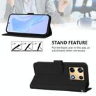 For Infinix Note 30 Pro 4G Skin Feel Solid Color Leather Phone Case with Lanyard(Black) - 3