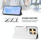For Infinix Note 30 Pro 4G Skin Feel Solid Color Leather Phone Case with Lanyard(White) - 3