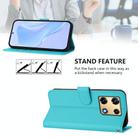 For Infinix Note 30 Pro 4G Skin Feel Solid Color Leather Phone Case with Lanyard(Lake Blue) - 3