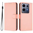 For Infinix Note 30 VIP Skin Feel Solid Color Leather Phone Case with Lanyard(Pink) - 2