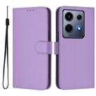 For Infinix Note 30 VIP Skin Feel Solid Color Leather Phone Case with Lanyard(Lavender Purple) - 2