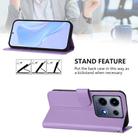 For Infinix Note 30 VIP Skin Feel Solid Color Leather Phone Case with Lanyard(Lavender Purple) - 3