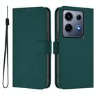 For Infinix Note 30 VIP Skin Feel Solid Color Leather Phone Case with Lanyard(Dark Green) - 2