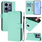 For Infinix Note 30 VIP Skin Feel Solid Color Leather Phone Case with Lanyard(Mint Green) - 1