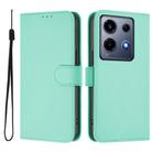 For Infinix Note 30 VIP Skin Feel Solid Color Leather Phone Case with Lanyard(Mint Green) - 2