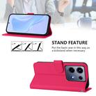 For Infinix Note 30 VIP Skin Feel Solid Color Leather Phone Case with Lanyard(Rose Red) - 3