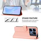 For Infinix Note 40 4G Skin Feel Solid Color Leather Phone Case with Lanyard(Pink) - 3