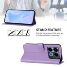 For Infinix Note 40 4G Skin Feel Solid Color Leather Phone Case with Lanyard(Lavender Purple) - 3