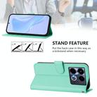 For Infinix Note 40 4G Skin Feel Solid Color Leather Phone Case with Lanyard(Mint Green) - 3
