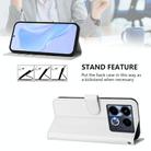 For Infinix Note 40 5G Skin Feel Solid Color Leather Phone Case with Lanyard(White) - 3