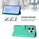For Infinix Note 40X 5G Skin Feel Solid Color Leather Phone Case with Lanyard(Green) - 3