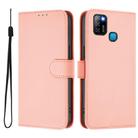 For Infinix Smart 5 Skin Feel Solid Color Leather Phone Case with Lanyard(Pink) - 2