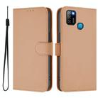 For Infinix Smart 5 Skin Feel Solid Color Leather Phone Case with Lanyard(Nude) - 2