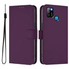 For Infinix Smart 5 Skin Feel Solid Color Leather Phone Case with Lanyard(Violet) - 2