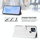For Infinix Smart 6 / 6 Plus Skin Feel Solid Color Leather Phone Case with Lanyard(White) - 3