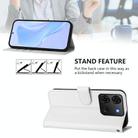 For Infinix Smart 7 India Skin Feel Solid Color Leather Phone Case with Lanyard(White) - 3
