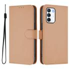 For Infinix Zero 5G 2023 Skin Feel Solid Color Leather Phone Case with Lanyard(Nude) - 2