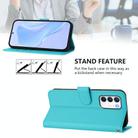 For Infinix Zero 5G 2023 Skin Feel Solid Color Leather Phone Case with Lanyard(Lake Blue) - 3