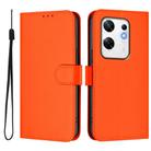 For Infinix Zero 30 4G Skin Feel Solid Color Leather Phone Case with Lanyard(Orange) - 2