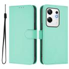 For Infinix Zero 30 4G Skin Feel Solid Color Leather Phone Case with Lanyard(Mint Green) - 2