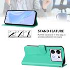 For Infinix Zero 30 5G Skin Feel Solid Color Leather Phone Case with Lanyard(Green) - 3