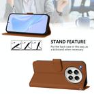 For Infinix Zero 40 4G / 5G Skin Feel Solid Color Leather Phone Case with Lanyard(Brown) - 3