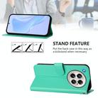 For Infinix Zero 40 4G / 5G Skin Feel Solid Color Leather Phone Case with Lanyard(Green) - 3