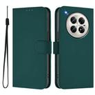 For Infinix Zero 40 4G / 5G Skin Feel Solid Color Leather Phone Case with Lanyard(Dark Green) - 2