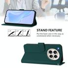 For Infinix Zero 40 4G / 5G Skin Feel Solid Color Leather Phone Case with Lanyard(Dark Green) - 3