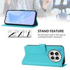 For Infinix Zero 40 4G / 5G Skin Feel Solid Color Leather Phone Case with Lanyard(Lake Blue) - 3