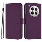 For Infinix Zero 40 4G / 5G Skin Feel Solid Color Leather Phone Case with Lanyard(Violet) - 2