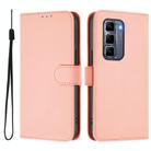 For Infinix Hot 50 Pro+ 4G Skin Feel Solid Color Leather Phone Case with Lanyard(Pink) - 2