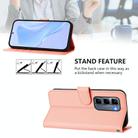 For Infinix Hot 50 Pro+ 4G Skin Feel Solid Color Leather Phone Case with Lanyard(Pink) - 3