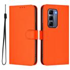 For Infinix Hot 50 Pro+ 4G Skin Feel Solid Color Leather Phone Case with Lanyard(Orange) - 2